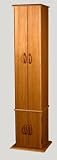 CD / DVD / VHS 2 Tier Media Storage Tower w/Oak finish