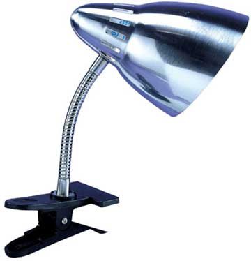 LAMPS BEAUTIFUL Contemporary Office Task Study Clip On Light by Litesource--Satin Chrome