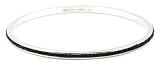 Sterling Silver Black Crystal Bangle Bracelet by David Sigal
