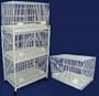 Brand New Lot of Four Aviary Breeding Bird Cage 30x18x18/Stand - WHITE
