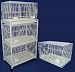 Brand New Lot of Four Aviary Breeding Bird Cage 30x18x18/Stand - WHITE