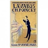 Lavabos CH. Ponchet-Framed 14x24 Canvas Art (fls)