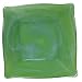 Colorful Recycled Art Glass Square Platter Lime 12"