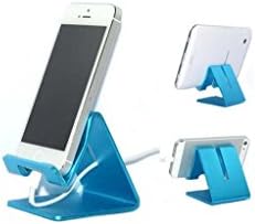 Allowen Portable Cell Phone Stand Holder for Tablets, E-readers and Smartphones Durable Aluminum Mount Compatible for Apple iPhone 6 Plus 5S 5C 5 4S 4 3 3GS iPod touch Blackberry Samsung Galaxy Note 3, 4, 8.0 10.1, S5, S4, S3; Google Nexus 4,5,6, 7, 9, 10; HTC One (M8),Lenovo - Blue