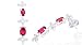 Oval Cut Garnet Drop Earrings Sterling Silver