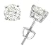 2.44cttw Round 4-Prg Diamond Stud Earrings Egl G-H/SI1