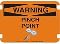 10 x 14 Photo Realistic Warning Signs- Pinch Point