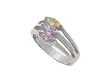 Sterling Silver 3 Marquise Colored CZ Ring