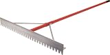 MARSHALLTOWN The Premier Line RED700088 32-Inch Blunt Braced Magnesium Lute Rake with 6-Foot Handle