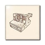 Vintage Camera - 12 Inch Ceramic Tile