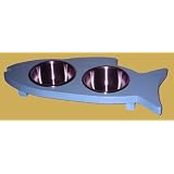 A Leg Up Cat Feeder-Aqua by A Leg Up