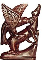 Animal Statues Wood Carving Figurines 5.5 x 8 inches (wsculp077)