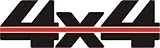4x4 vinyl decal sticker off road truck BLACK in color