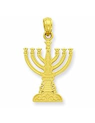 14K Gold Menorah Pendant