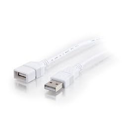 Cables To Go 19003 USB 2.0 Cable for iPod/iPhone/iPad A Male to A Female Extension Cable, White (1 Meter/3.28 Feet)