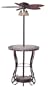 Hunter 20587 Bistro BreezeTM 54" Patio Fan with HandMade Tile Table and 5 Wicker Plastic Blades