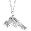 Clear Gun Lucite Necklace