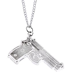 Clear Gun Lucite Necklace