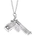 Clear Gun Lucite Necklace