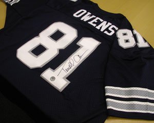 Terrell Owens Signed Dark Blue Cowboys Jersey
