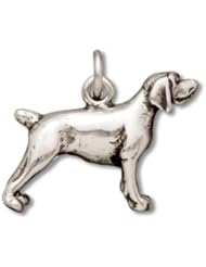 Genuine Raposa Elegance (TM) Pointer Dog Charm Pendant (11 x 22 mm). 100% Satisfaction Guaranteed.