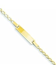 Genuine 14K Yellow Gold Polished Baby ID Bracelet 2 Grams Of Gold 100% Satisfaction Guaranteed.