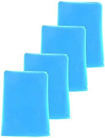 Blue Adult Poncho Lot of 4 Emergency Lightweight Hood Camping Outdoor Rain Coat