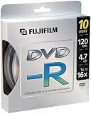 Fujifilm 16x DVD-R 4.7 GB Spindle with Hang Tab - 10 Discs