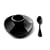 Nigella Lawson Living Kitchen Melamine Egg Cup & Spoon Black