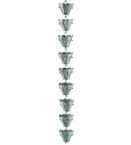 6 Handcrafted Outdoor Garden Blue Verde Copper Tulip Rain Chain