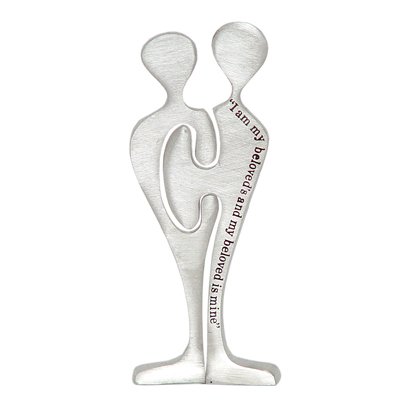 Alef Judaica ST38 Pewter Couple Beloved Statue