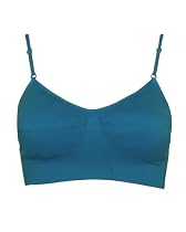 Blue Seamless Sports Bra Adjustable Strap Included Bra Cups