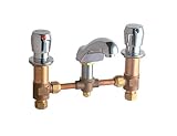 Chicago Faucets 404-665CP 8-Inch Widespread Lavatory Metering Faucet, Chrome