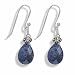 Sterling Silver Faceted Sodalite Earrings on French Wire