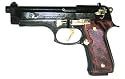 F92 Black/Gold Blank Firing Starter Pistol 9mm
