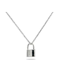 Sterling Silver Lock Pendant on Chain