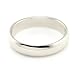 10K White Gold Wedding Bands 4mm half round