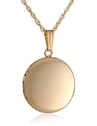 Yellow 14k Gold Filled Round Polished Locket Necklace, 18"