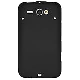 Amzer Rubberized Snap On Crystal Hard Case for HTC ChaCha, HTC Status - Bla ....