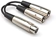 Hosa YXM121 XLR Female To Dual XLR Male Y Cable