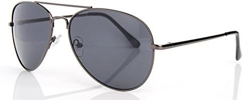 Bambolausa Men's Aviator Sunglass in Different Designs (gunmetal2, black)