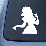 SNOW WHITE SILHOUETTE - Disney - Vinyl Car Decal Sticker #1744 | Vinyl Color: White