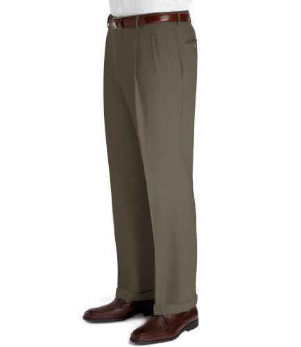 Executive Wool Gabardine Pleated Front Trouser