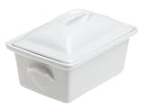 Pillivuyt Oblong Terrine with Lid, 7.25 x 5.5 inch, White