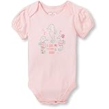 THE CHILDREN'S PLACE(ザ・チルドレンズプレイス) シーホースグラフィックリトルトーカボディスーツ ピンク ロンパース半袖 3～6ヶ月【並行輸入】