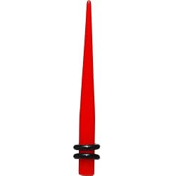 4 Gauge Acrylic Red Taper