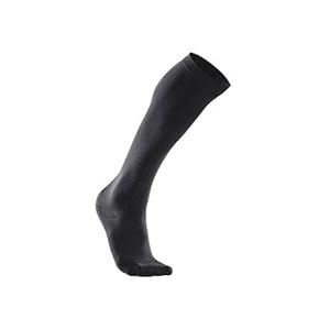 2XU Compression Performance Run Socks - Men's Black/Black, L - Men's