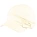 Light Summer Linen Ribbon Cabbie Cadet Cap Hat Ivory