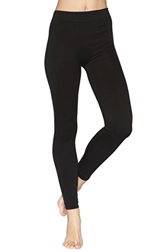 Reypo women s seamless full length leggings (black (fle…