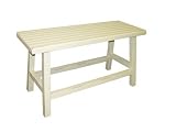 Carolina Cottage Harvest Bench, Antique Ivory